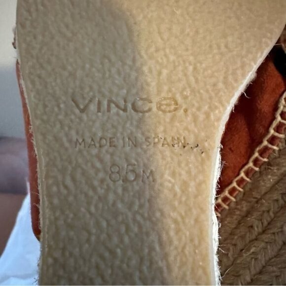 Vince Gaelan Wedge Espadrille Sandal Red Clay Sz 9.5M Retail $350 - Picture 10 of 11